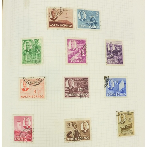 285 - King George VI stamp album with assorted Commonwealth stamps, together with a Tower stamp album with... 