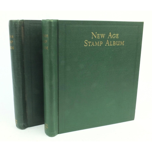 287 - Two New Age stamp albums with assorted British Commonwealth stamps