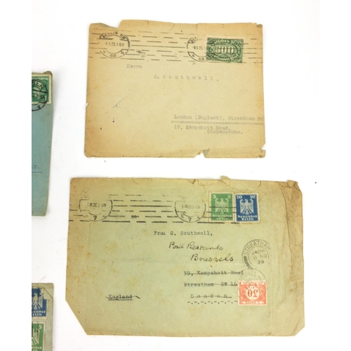 289 - Stamp album of German, Malayan and some stamps on covers