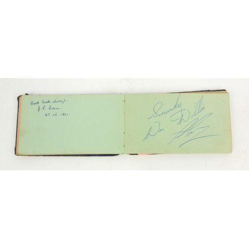 258 - Autograph album containing Wee Willie Harris, Jimmy Edwards, Jill Bennett, together with a signed ph... 