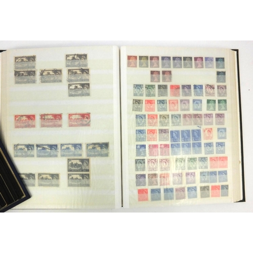 283 - Two albums of stamps including Great Britain, India, British Honduras, etc, including Penny Reds, Tu... 