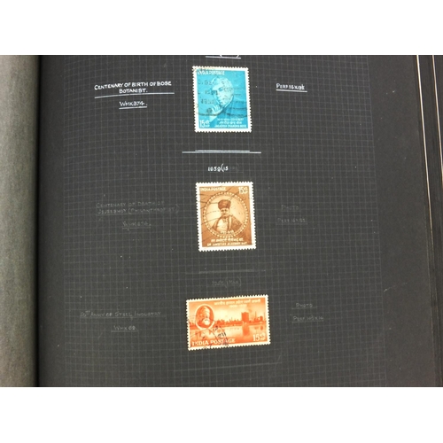 283 - Two albums of stamps including Great Britain, India, British Honduras, etc, including Penny Reds, Tu... 