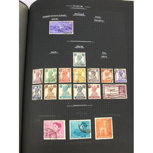 283 - Two albums of stamps including Great Britain, India, British Honduras, etc, including Penny Reds, Tu... 