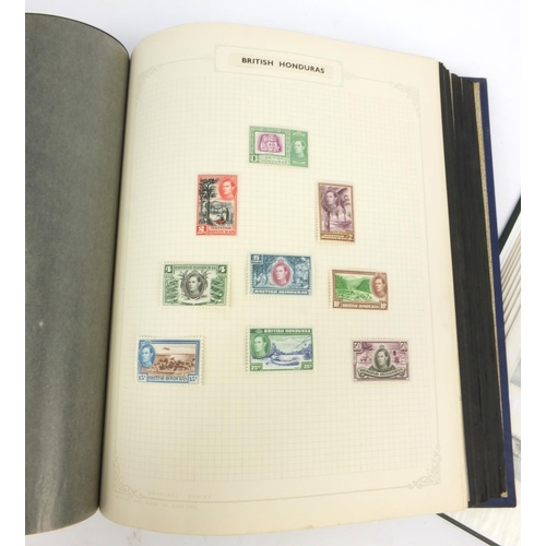 283 - Two albums of stamps including Great Britain, India, British Honduras, etc, including Penny Reds, Tu... 