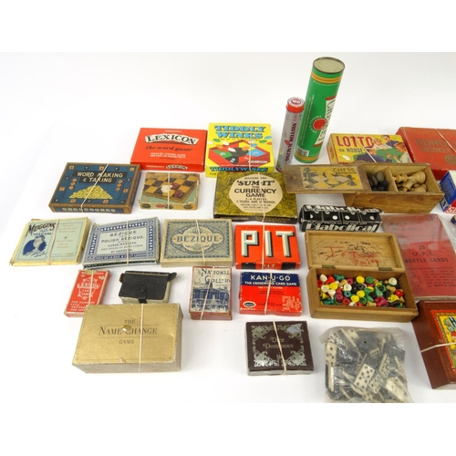 473 - Box of vintage toys and board games including What Can It Be, Lotto, chess, tiddlywinks, etc