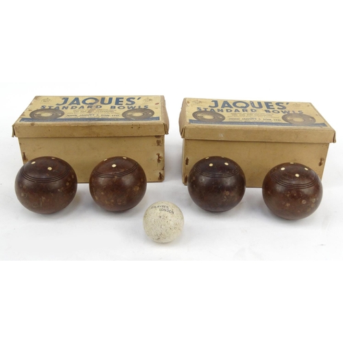 452 - Set of four wooden bowls and jaque