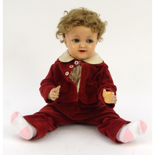 417 - K&R vintage composite doll, approximately 48cm high