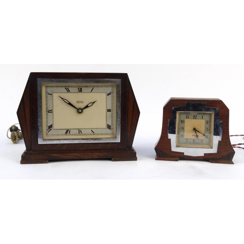 503 - * WITHDRAWN FROM SALE * Two Art Deco Smiths electric clocks