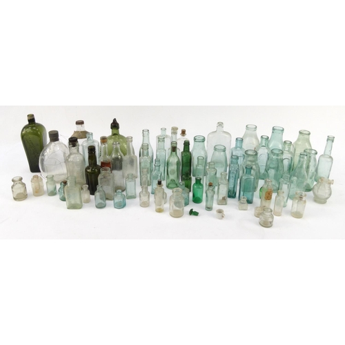 486 - Large selection of antique glass bottles