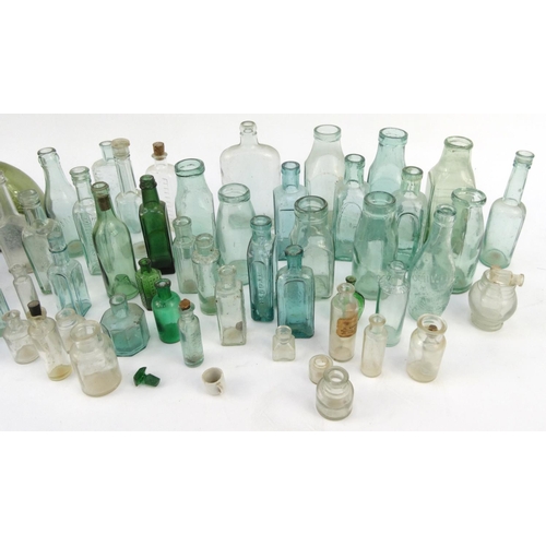 486 - Large selection of antique glass bottles