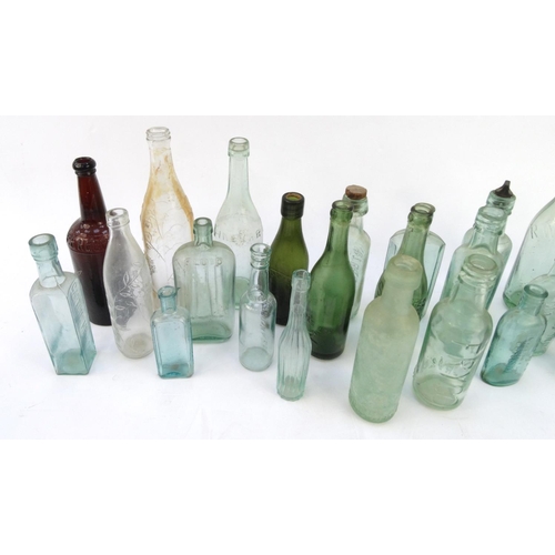 513 - Large selection of antique glass bottles