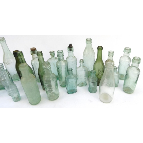 513 - Large selection of antique glass bottles