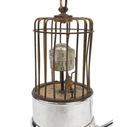 1310 - Kaiser Orbital birdcage clock with hanger, 21cm high