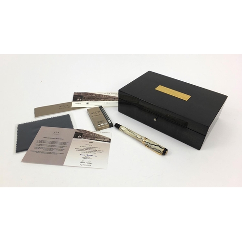 74 - Boxed staff limited edition Parker pen Duofold with certificate, number 49/175