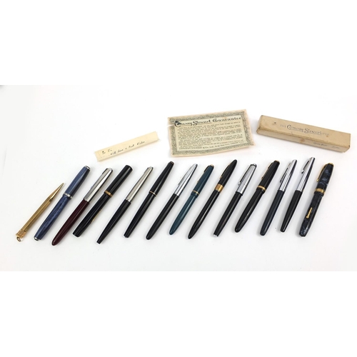 88 - Selection of fountain pens including Parker, boxed Conway Stewart, etc