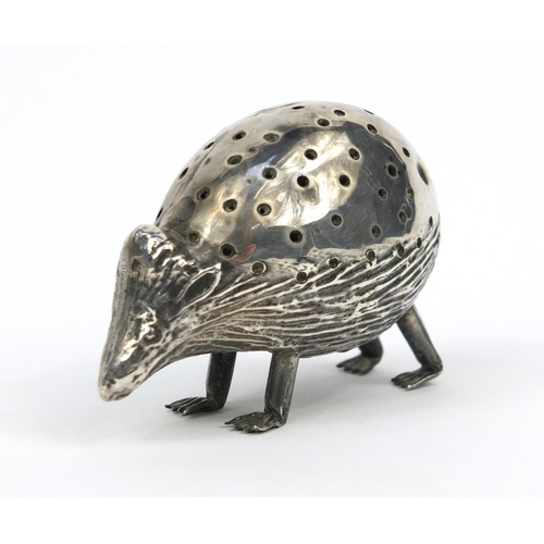 149 - Novelty silver hedgehog pin cushion, GY & Co Chester 1911, 7.5cm long
