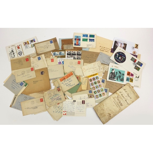 291 - Postal history including covers to Lady and Sir Frederick Williams, Sandringham, Norfolk, vellum doc... 