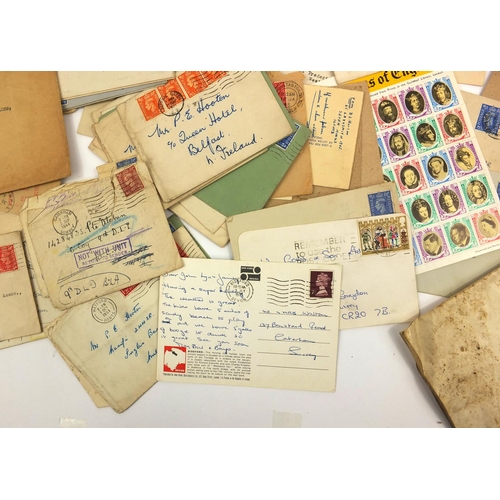 291 - Postal history including covers to Lady and Sir Frederick Williams, Sandringham, Norfolk, vellum doc... 