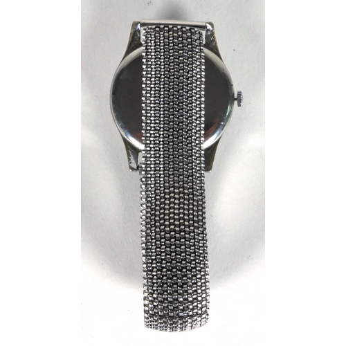 1283 - Bucherer stainless steel wristwatch, 3.5cm diameter