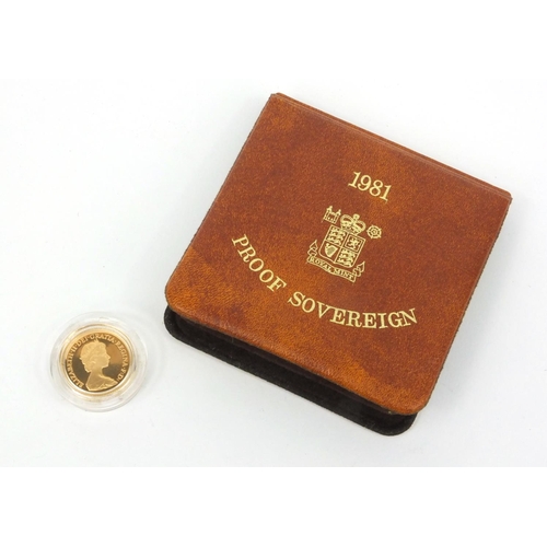 311 - Elizabeth II 1981 gold proof sovereign