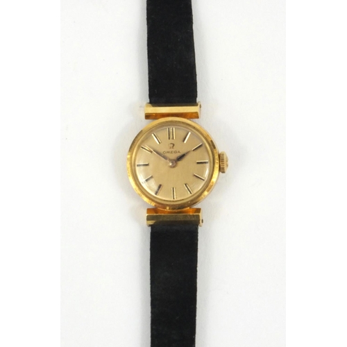 1298 - Omega 18ct gold lady's wristwatch