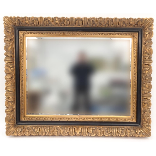 2004 - Large ornately gilt framed bevel edged mirror, 165cm x 136cm