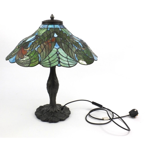 2010 - Table lamp with Tiffany design shade, 60cm high