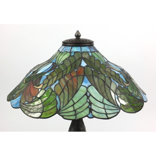 2010 - Table lamp with Tiffany design shade, 60cm high