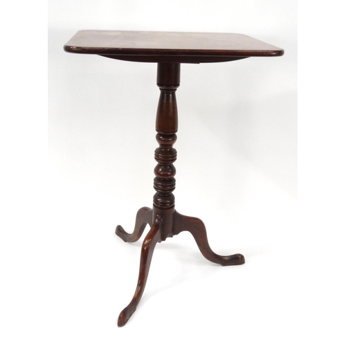 2051 - Victorian mahogany snap top occasional table, 70cm high