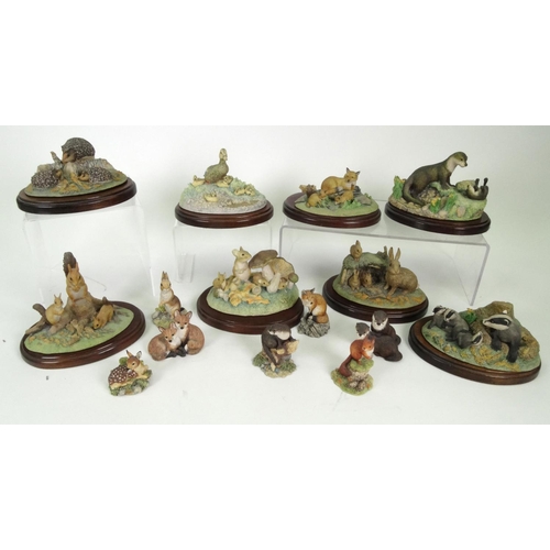 542 - Collection of Border Fine Art figures including badgers, rabbits, squirrels, foxes, etc