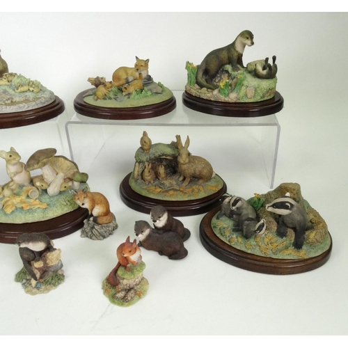 542 - Collection of Border Fine Art figures including badgers, rabbits, squirrels, foxes, etc