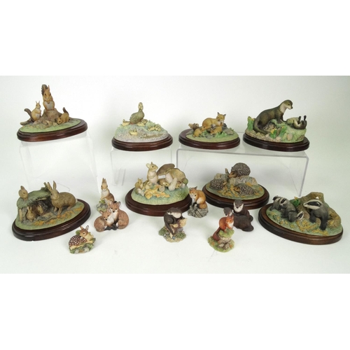 542 - Collection of Border Fine Art figures including badgers, rabbits, squirrels, foxes, etc