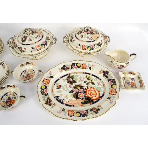 275 - Selection of Masons ironstone Mandarin patterned dinner/teawares including meat plate and tureens