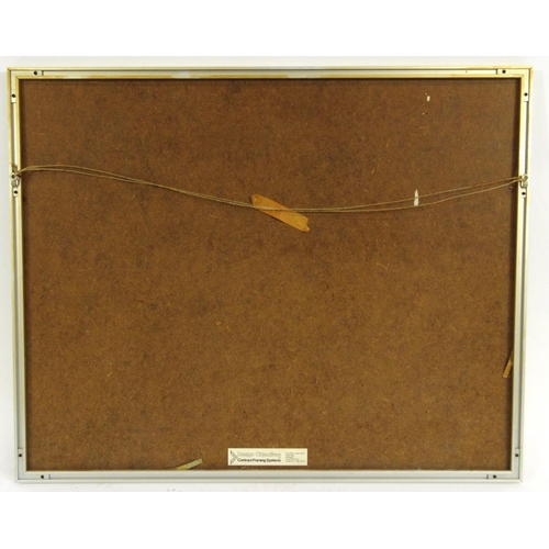 770 - Robert Taylor Military interest pencil signed print titled 'Eagle Squadron Scramble',framed, 62cm x ... 