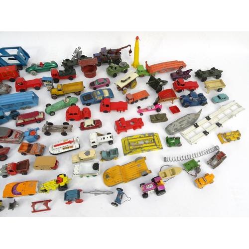 281 - Box of assorted die cast vehicles including Lesney, Corgi and Dinky examples