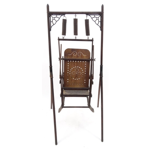 76 - Antique child's swinging chair
