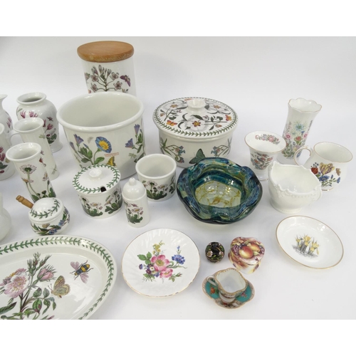 185 - Collection of Portmeirion Botanic Garden patterned jars, jugs, cups, etc, with a small selection of ... 