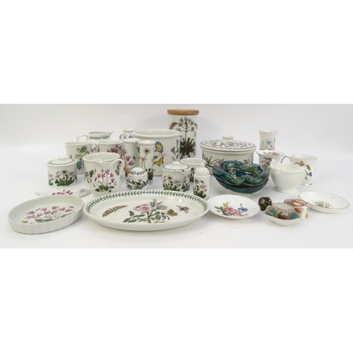 185 - Collection of Portmeirion Botanic Garden patterned jars, jugs, cups, etc, with a small selection of ... 