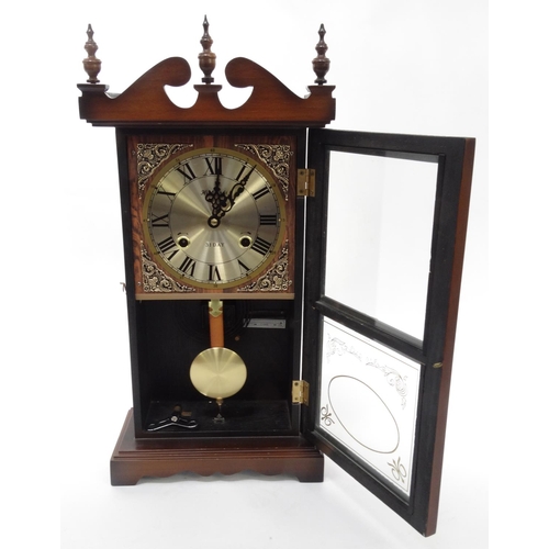 168 - Mahogany cased Highlands 31-day clock, 53cm high