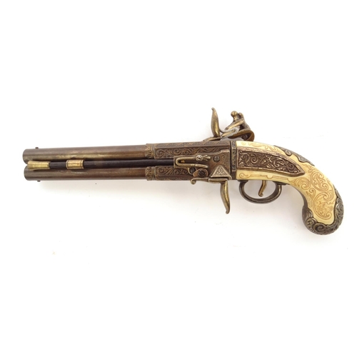 747 - Decorative flintlock pistol, 32cm long