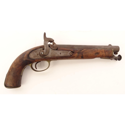 744 - Antique flintlock pistol, 32cm long