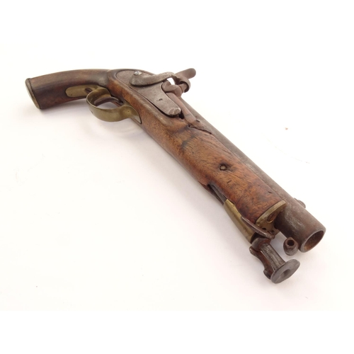 744 - Antique flintlock pistol, 32cm long