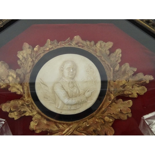 271 - Parian style plaque of a classical figure in an ornate frame, 32cm x 27cm overall