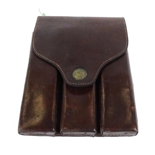 737A - Military interest brown leather cartridge case