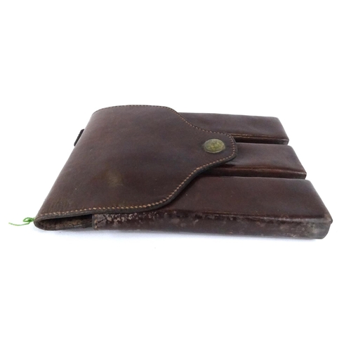 737A - Military interest brown leather cartridge case