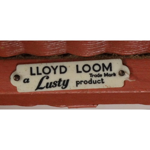 59 - Lusty Lloyd Loom bedside cupboard and laundry basket