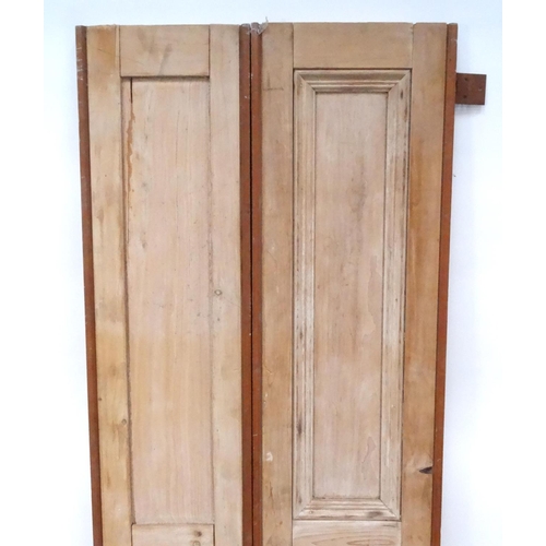 91A - Folding pine louvre door, 192cm high x 62cm wide