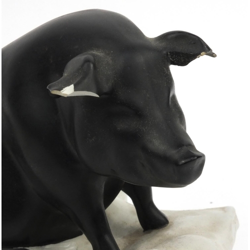 154 - Losel ware model of a pig, 20cm high