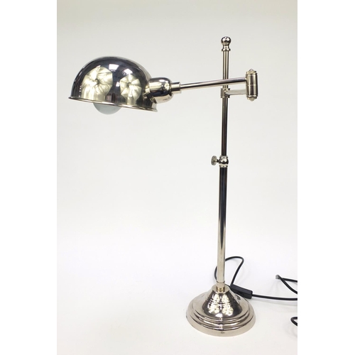 45 - Retro chrome desk lamp, 65cm high