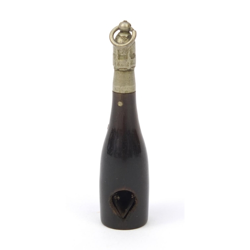 128 - Smoking interest cigar cutter in the form of a Bolinger champagne bottle, 5cm long